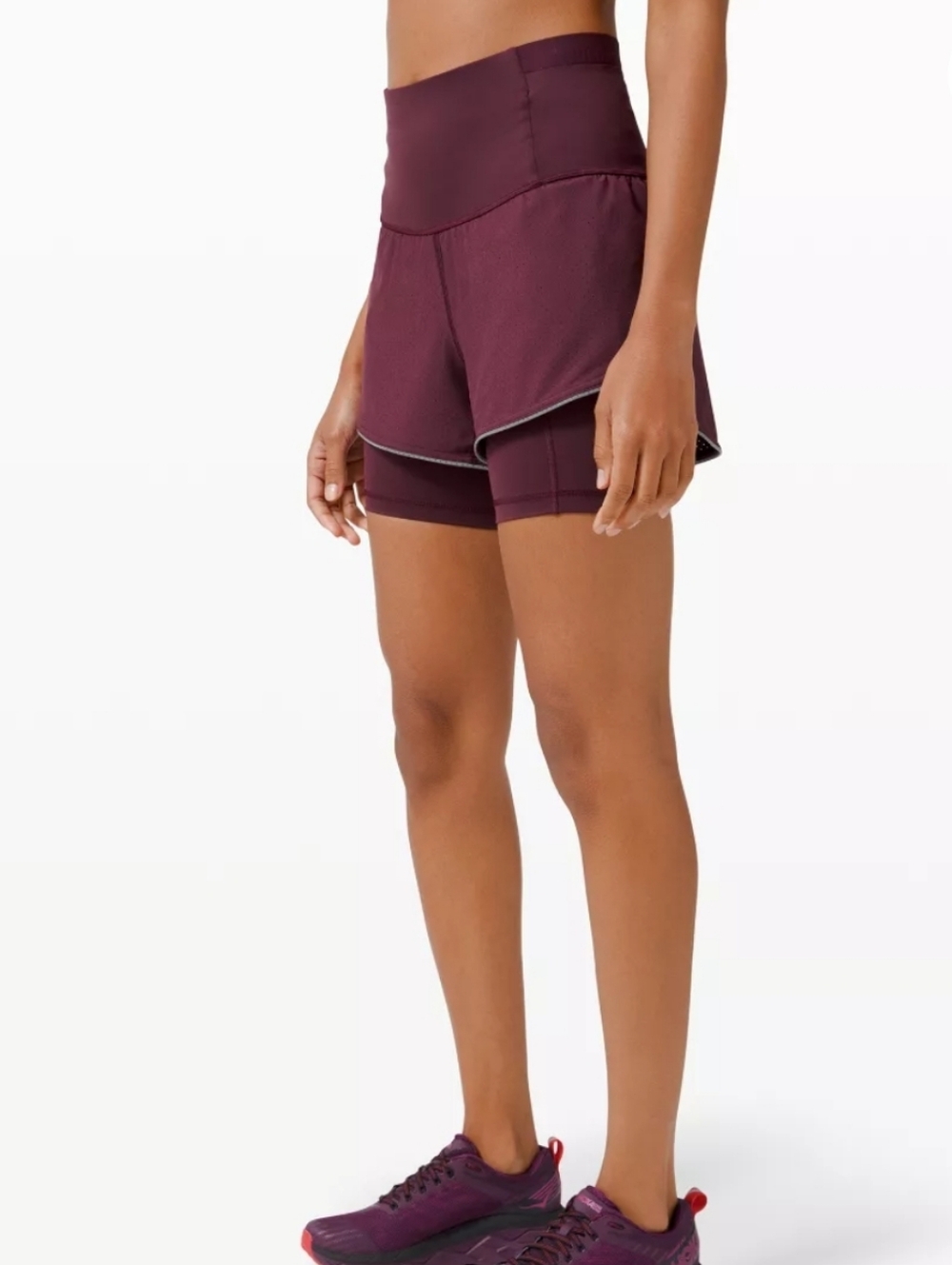 Lululemon Women's High-Waist Two-in-One Performance Running Shorts Elite Size 4
